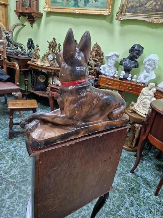 Страхотна антикварна немска керамична фигура статуетка