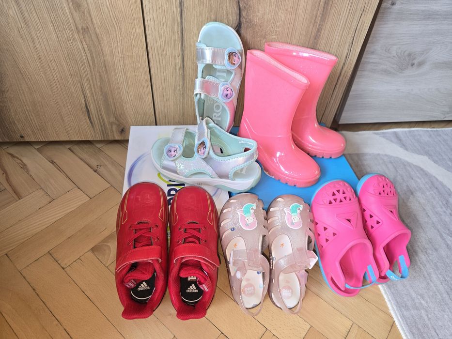 Гумени ботуши Jeorge,сандали Н&М frozen,Reebok, Adidas
