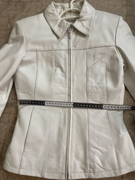 Vand jacheta piele dama, alba, S