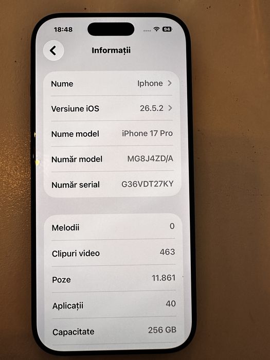 Iphone 17 pro 256
