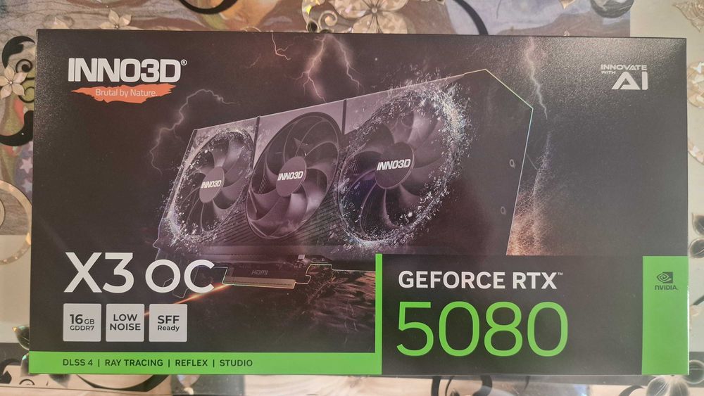 Нова INNO3D GeForce RTX 5080 X3 OC 16GB GDDR7 с гаранция неразопакована
