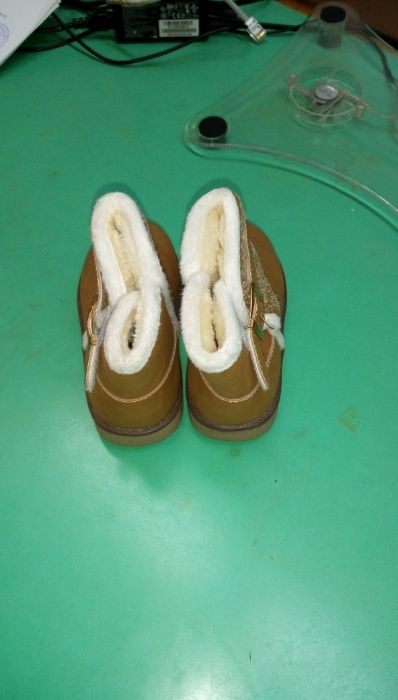 Детски велурени боти Fashion с топъл хастар кафеви №25 - 15см