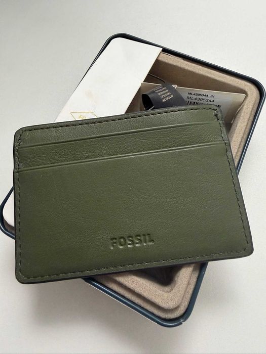 Portcard Fossil Minimalist, piele naturala