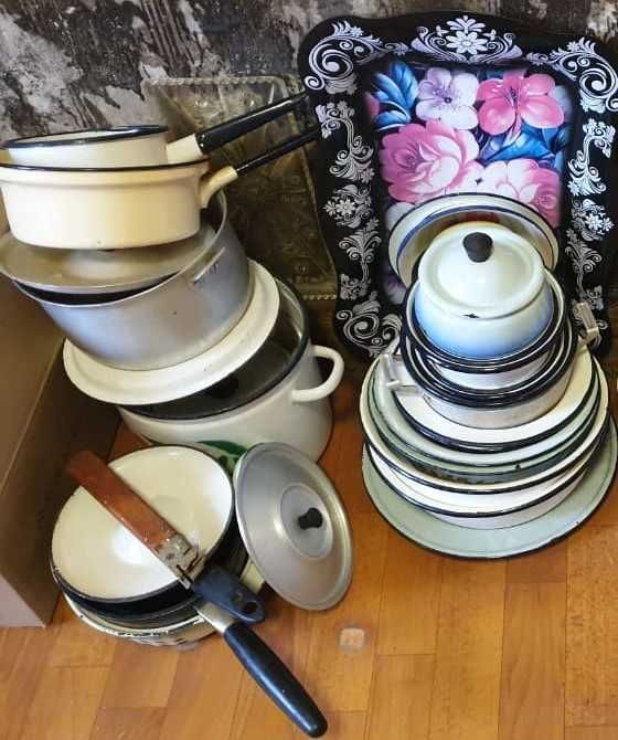 Посуда чугун, эмаль, керамика, хрусталь, СССР