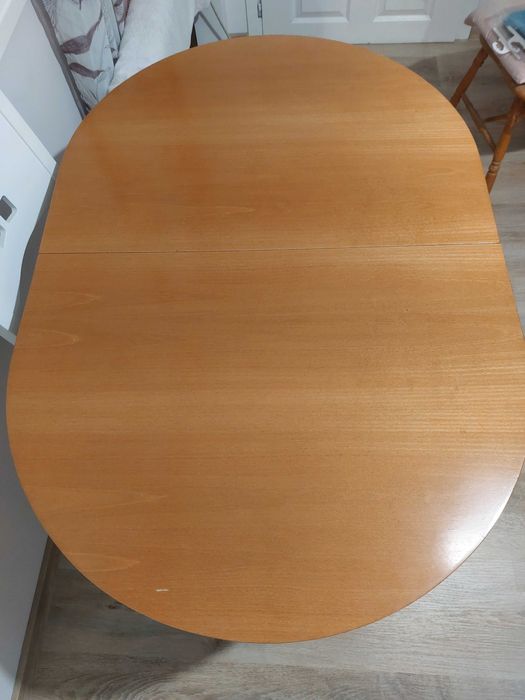 Трапезна маса 120/80см+30см