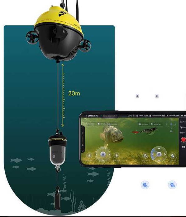 Nou drona subacvatica CHASING  1080p GPS 6h autonomie pescuit