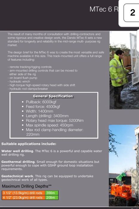 Instalație Foraj Dando Mtek 6