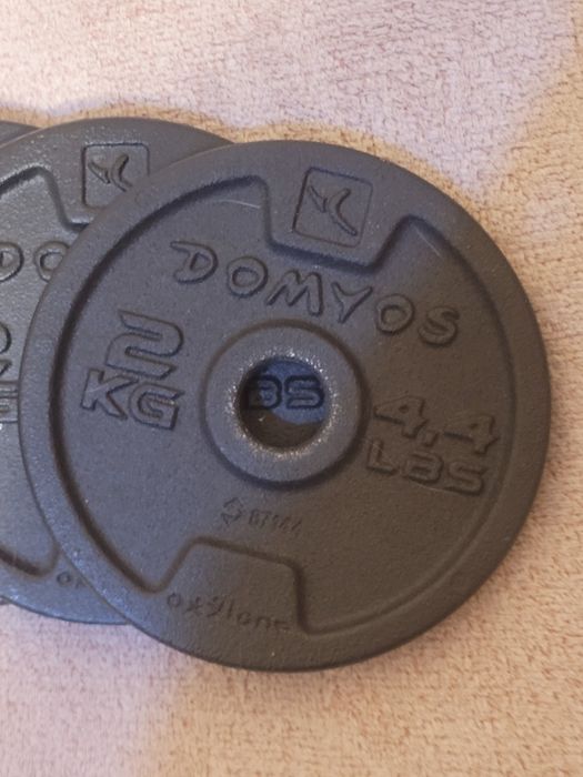 Set 4 discuri gantere de 2 kg