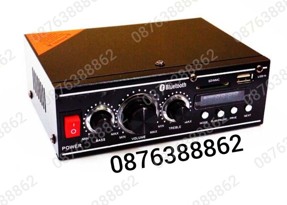 Мощен мини стерео усилвател SN-777BT Bluetooth/USB/FM