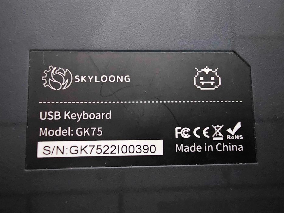 Механична - Оптична клавиатура Skyloong GK75 Lite Gasket (Gateron Optical Black) | Hot-Swap, Knob