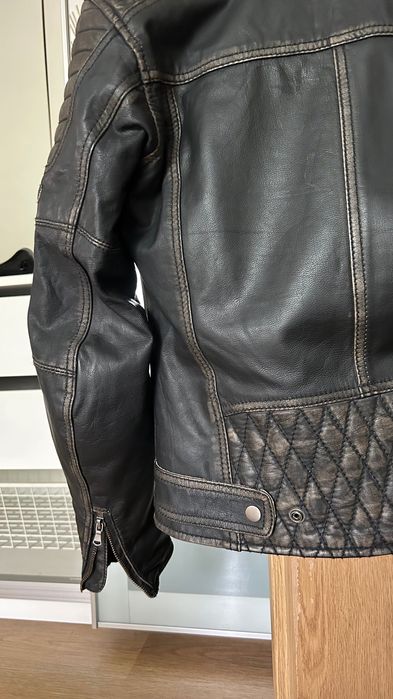 Geacã moto piele maro Rebelhorn mãsura M - Damã - Stare Excepționalã