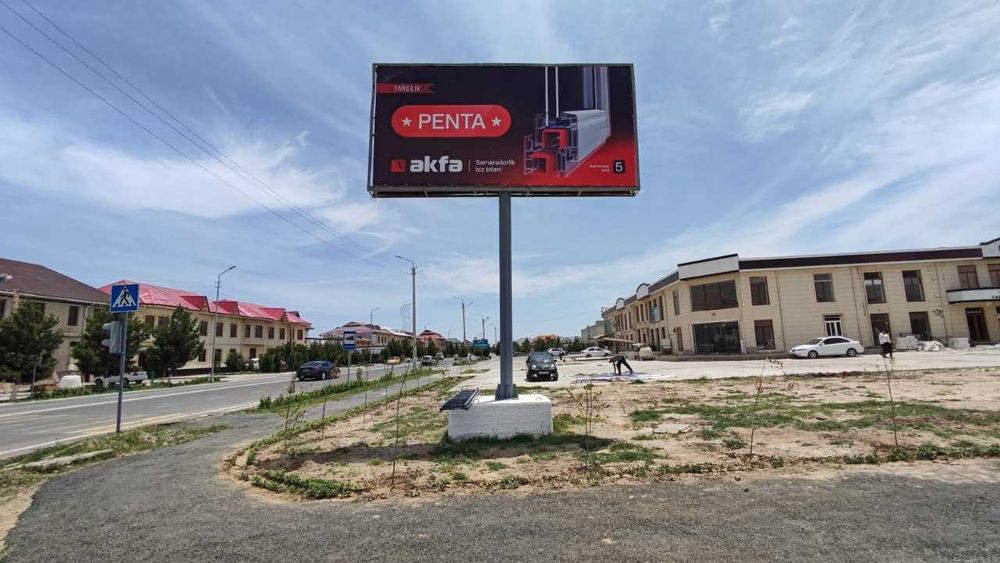 Bilbord, Led ekranlarda reklama — Jizzax • Реклама на билбордах