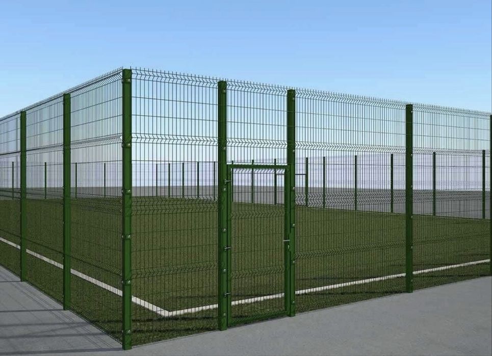 3д забор, зеленые сетки, евро сетки