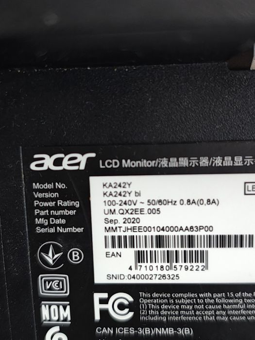 Monitor Acer KA242Y