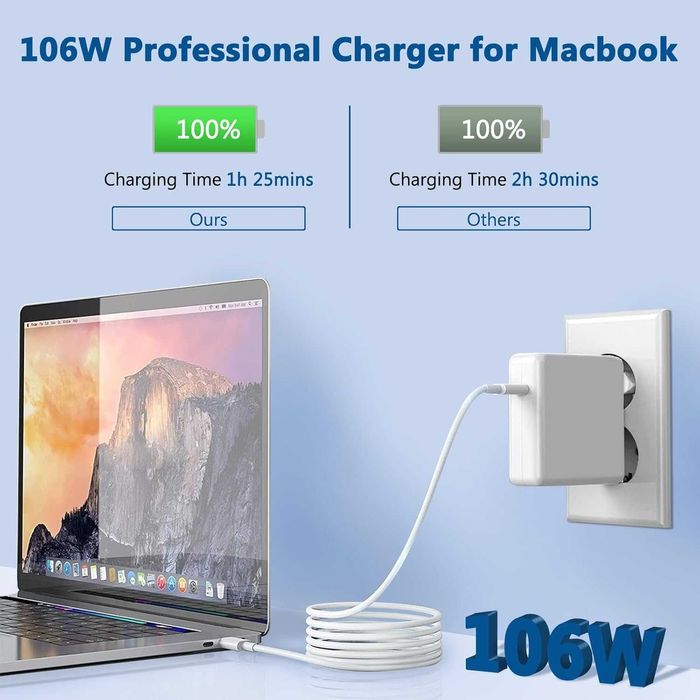 100 W USB C бързо зарядно устройство, съвместимо с Mac Book Pro