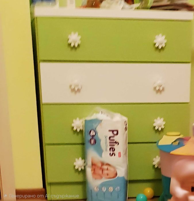 Бебешка кошара с повивалник и скрин