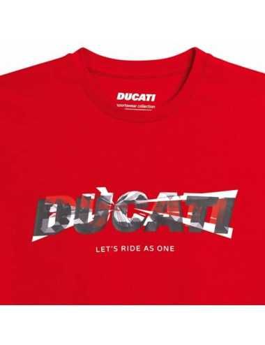 Оригинална мото тениска DUCATI Let's ride as one-RED