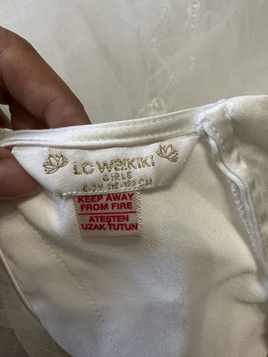 Пышное белое платья