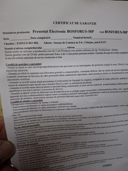 Presostat electronic