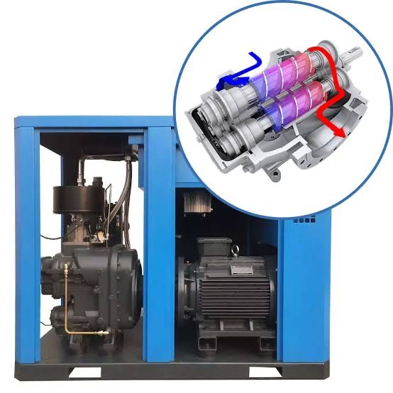 Винтовой воздушный компрессор DFB-E40A SAAB air compressor кафолатли