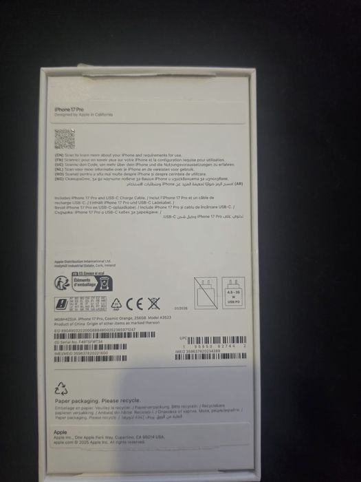 Iphone 17 pro orange 256GB
