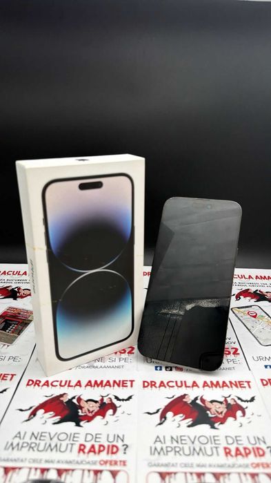 Dracula Amanet: iPhone 14 Pro Max, 128gb/83%.