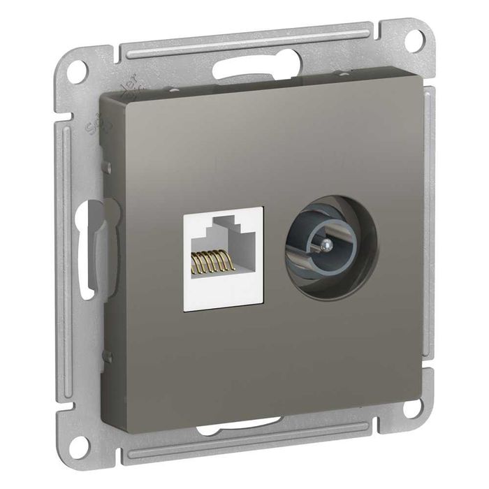 Schneider Electric. AtlasDesign. Розетка двойная TV + RJ45