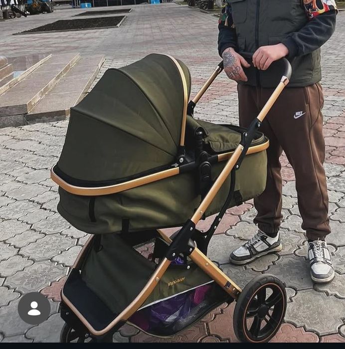 Продам коляску цвет хаки