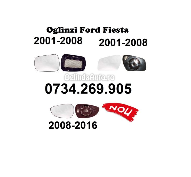 Oglinda FORD FIESTA geam sticla oglinzi stanga dreapta MONTAJ GRATIS