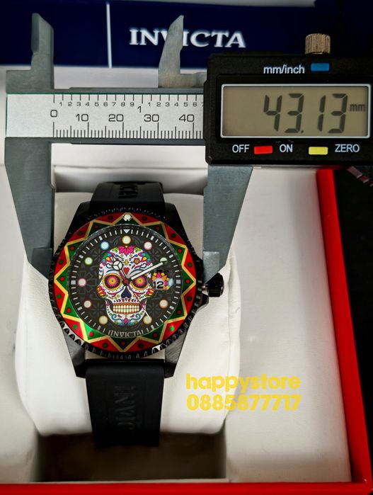 INVICTA Muertos Fiesta 43 mm, нов ръчен часовник