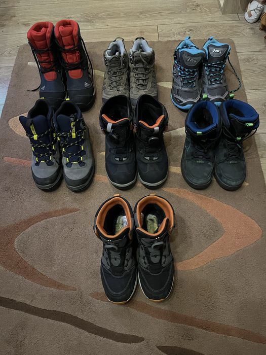 Ecco,asics,adidas,hi tec,quechua,детски обувки
