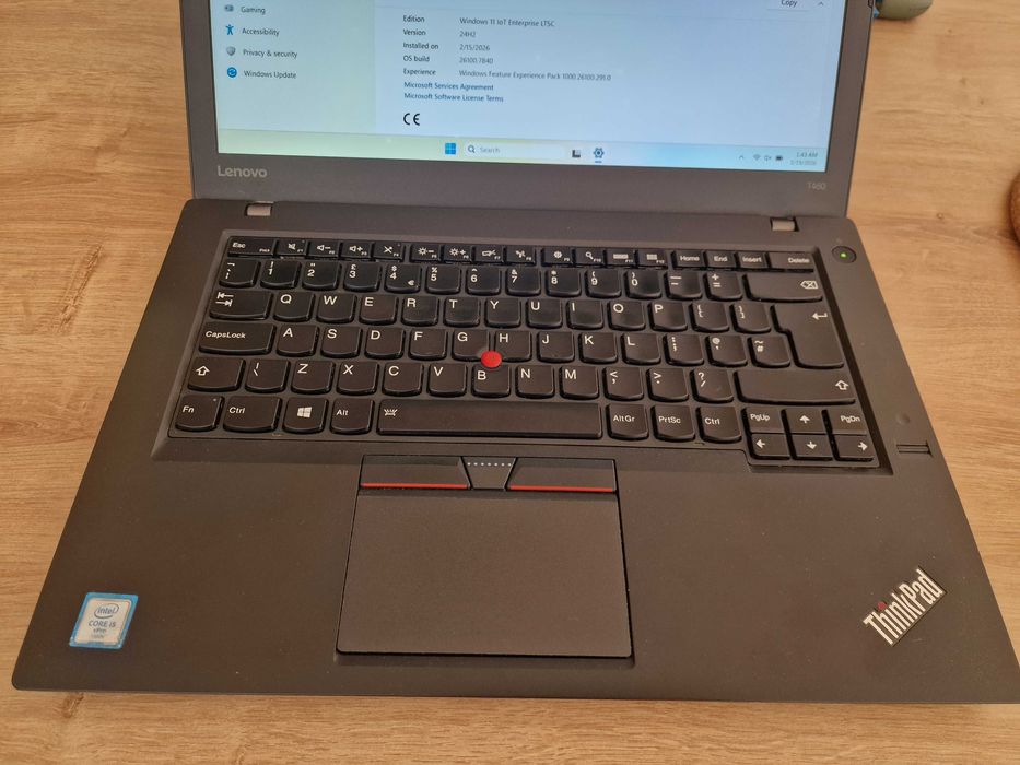 Laptop Lenovo ThinkPad T460 8GB RAM, 250GB SSD, Windows 11 LTSC