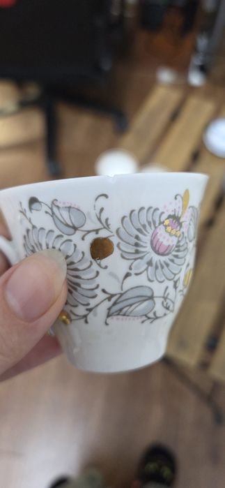 Фарфор, тонкостенный, 6 кофейных чашек