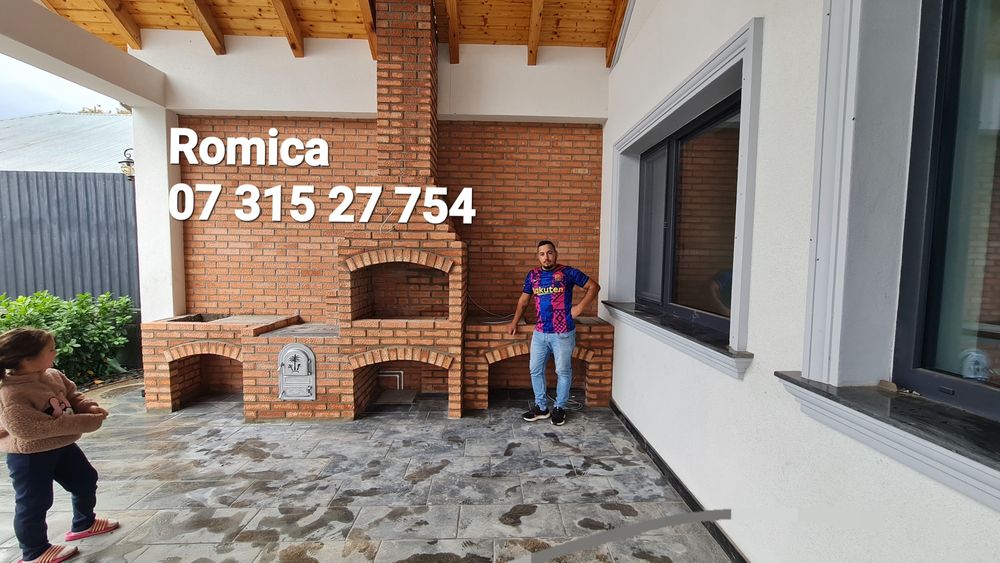 Grătare rustice din cărămidă aparentă