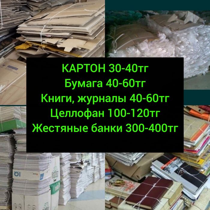 Прием картона, макулатура, книги, салафан целлофан. Алюминиевые банки