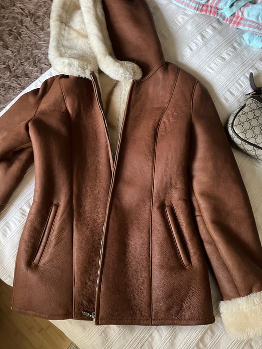 Cojoc shearling BILGIN’S cu gluga mare - piele miel, marimea M