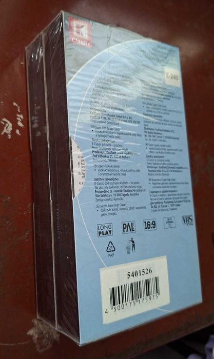 Нови VHS видеокасети K-Classic E-240 – 2 броя, 5€