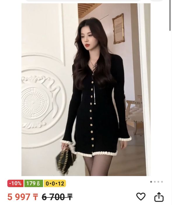 Продам платье свитер черный