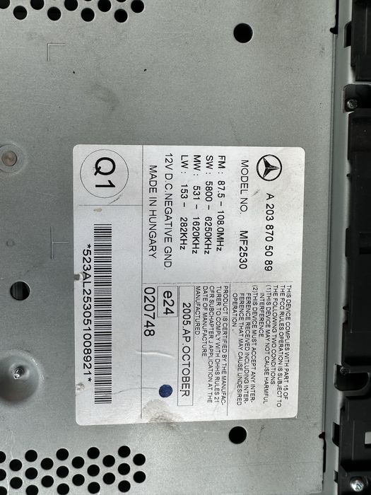 CD Mercedes C class 203