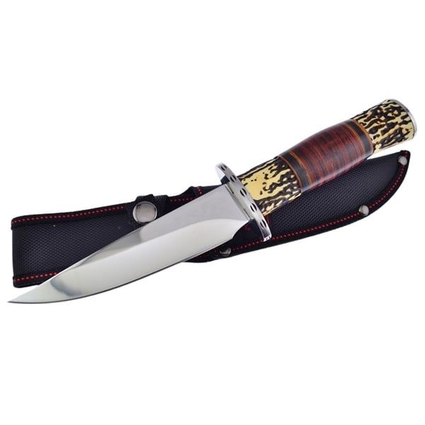 Cutit de vanatoare Hunting Survival , IdeallStore ,29 cm ,Husa inclusa