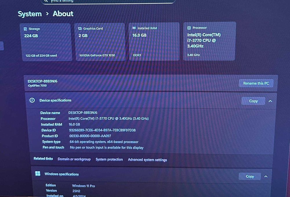 OFERTA PC Gaming I7 16GB RAM GTX 1050 SSD CS2 Fivem