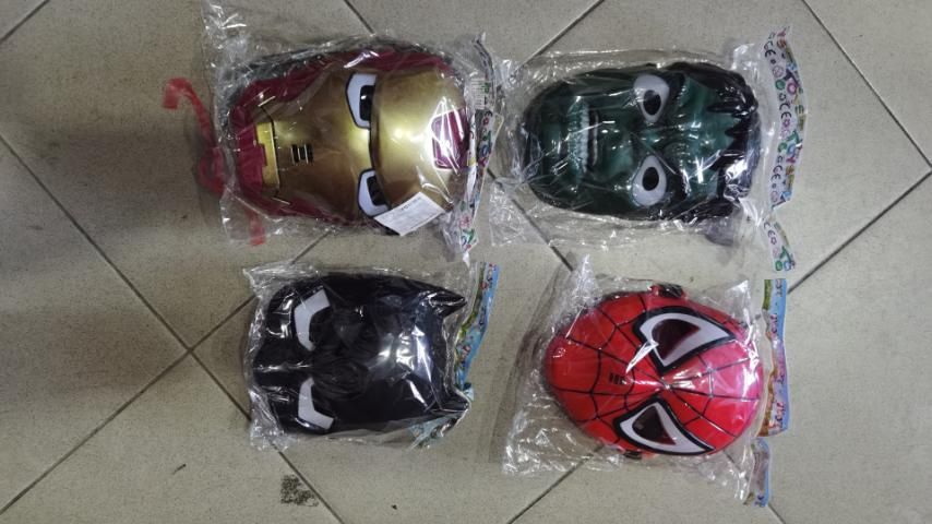 Светеща маска на Спайдърмен,Батман, Хълк, Железния