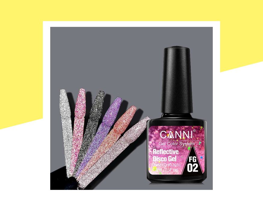 Професионален UV/LED светлоотразителен гел лак с диско ефект CANNI