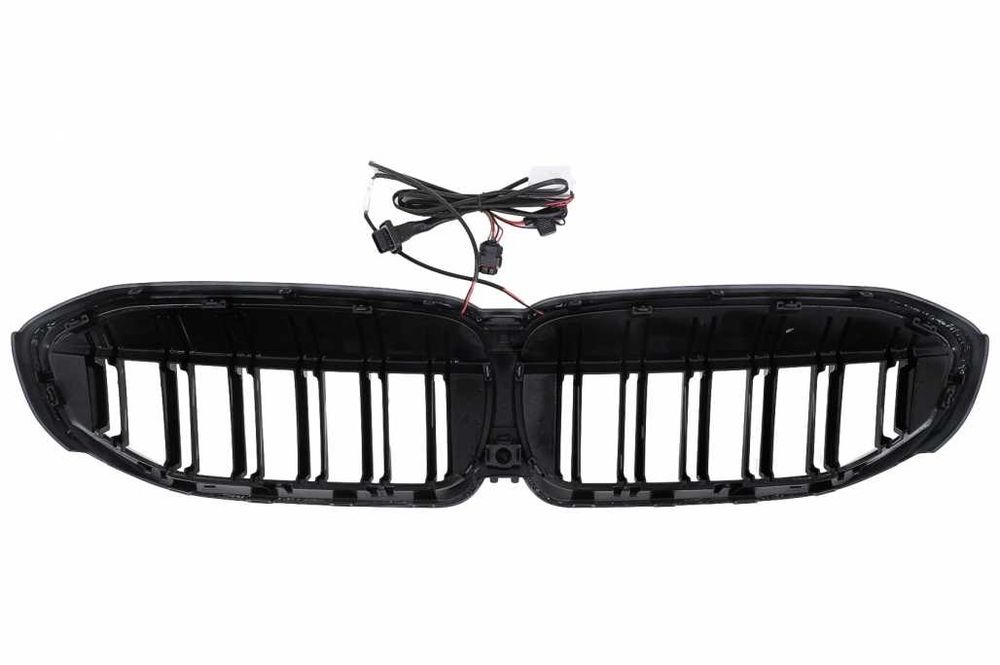 Grile Centrale cu LED BMW Seria 3 G20 Sedan G21 Touring (2019-2022) Negru Lucios luminate