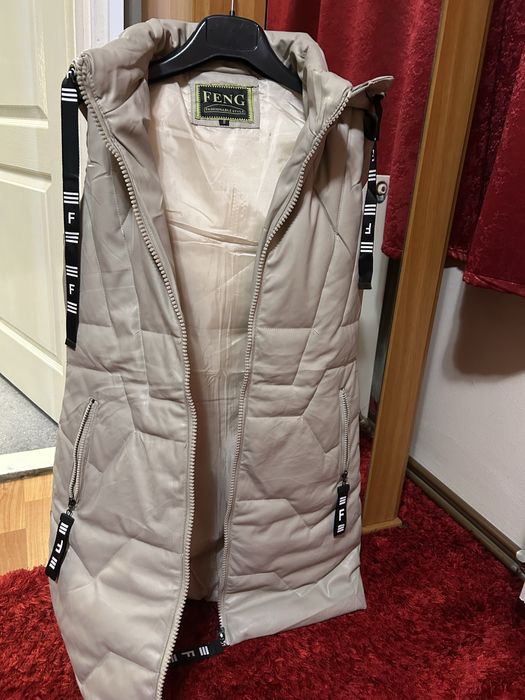 Vesta piele ecologica superba crem