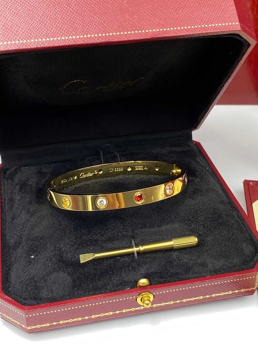 Brățară Cartier LOVE 19 Gold 585 cu 10 diamante
