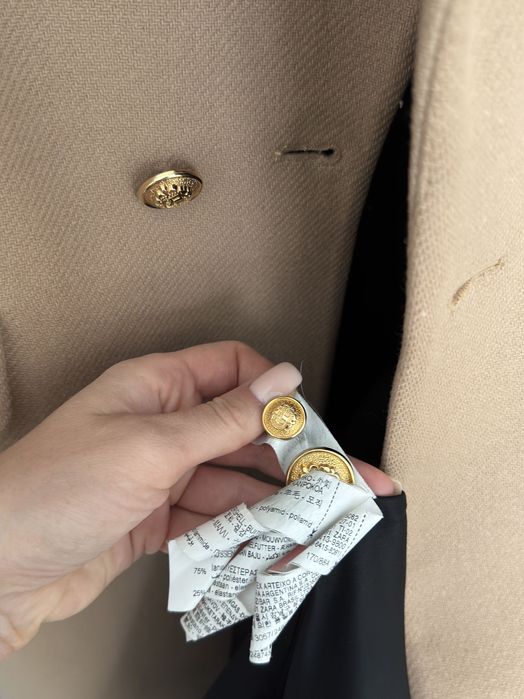 Вълнено дълго палто ZARA