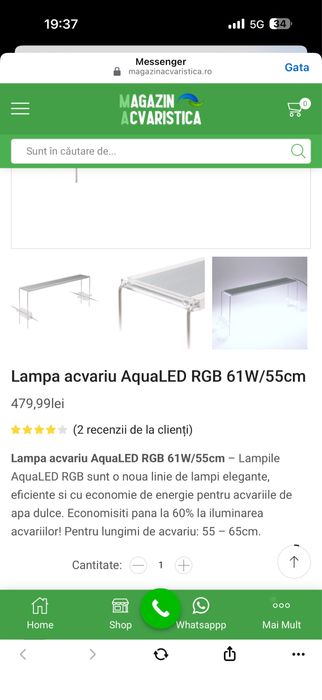 Vand 2 lampi acvariu