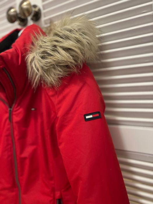 Geacă Tommy Hilfiger Dama Iarna Foarte Calduroasa Rosie