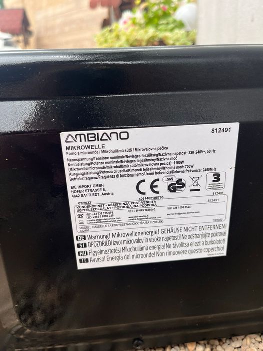 Cuptor cu microunde Ambiano